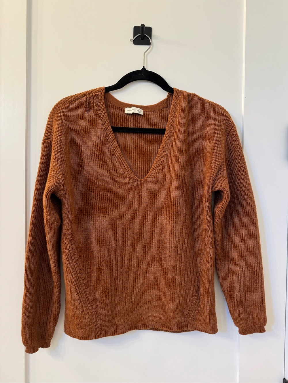 Gentle Fawn Women’s V-Neck Knit Sweater - Rust